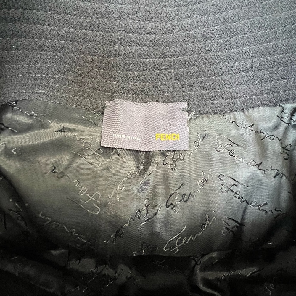 Fendi Italy‎ Wool Black Pencil Tulip Skirt Size 38 Fits Like Small S - Picture 7 of 11